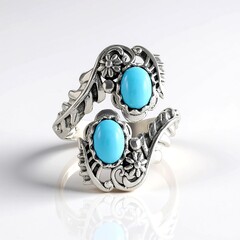 Anello in argento con Turchese Sleeping Beauty (Desert Chic)