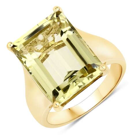 Bague en argent et Quartz citron