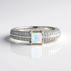 Anello in argento con Opale di Welo