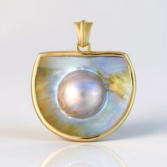 Ciondolo in argento con Perla Mabe (Bali Barong)