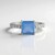 Anello in argento con Calcedonio Blu