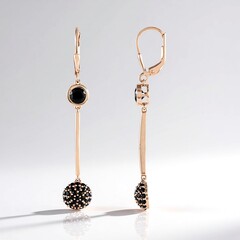 Orecchini in argento con Spinello Nero