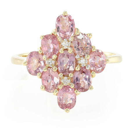 Anello in oro con Zaffiro Padparadscha (non riscaldato) (AMAYANI)