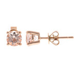 14K AAA Morganite Gold Earrings (CIRARI)