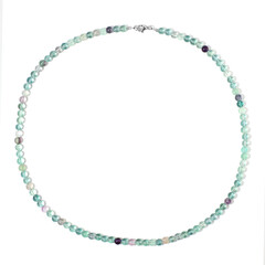 Fluorit-Silberhalskette