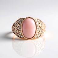 Pinkfarbener Opal-Silberring (KM by Juwelo)