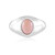 Pinkfarbener Opal-Silberring