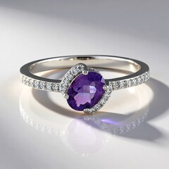 Anello in argento con Ametista del Marocco