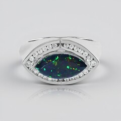Anello in argento con Opale Mezezo (de Melo)