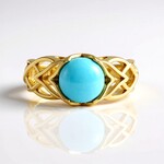 Anillo en plata con Turquesa bella durmiente (de Melo)