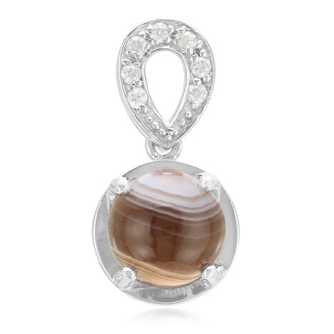 Botswana Agate Silver Pendant