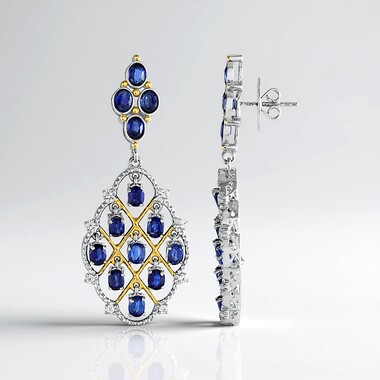 Nepal Kyanite Silver Earrings (Dallas Prince Designs)
