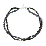 Collier en argent et Kyanite du Népal