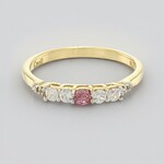 Anello placcato in oro con Zaffiro Padparadscha