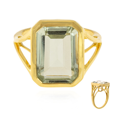 Anillo en plata con Amatista verde