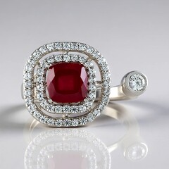 Anello in argento con Rubino del Madagascar (de Melo Essence)