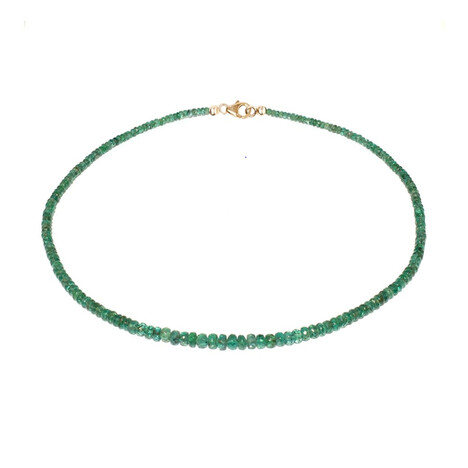 Collana in oro con Smeraldo Zambia