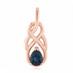 9K Biashara Sapphire Gold Pendant