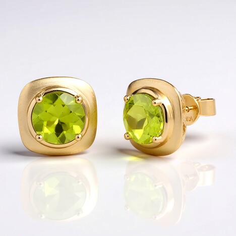 Orecchini in oro con Peridoto Dashihe  (CIRARI)