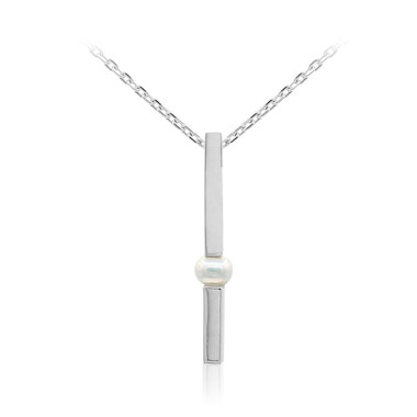 Collana in argento con Perla di Acqua Dolce