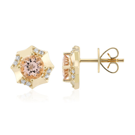 Boucles d'oreilles en or et Morganite de Maropino (de Melo Gold)