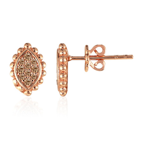 SI1 Argyle-Rose de France-Brillant-Goldohrringe (Annette)