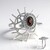 Anello in argento con Zircone Champagne (MONOSONO COLLECTION)