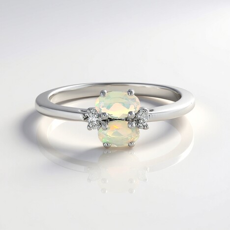 Anello in argento con Opale di Welo