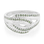 Fancy Diamond Silver Ring