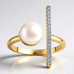 Anello in argento con Perla Akoya (TPC)