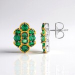 Orecchini in argento con Smeraldo Zambia (Gems en Vogue)