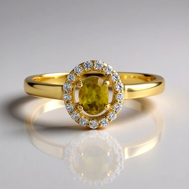 9K Sphene Gold Ring