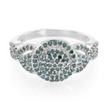 Bague en argent et Diamant fantaisie