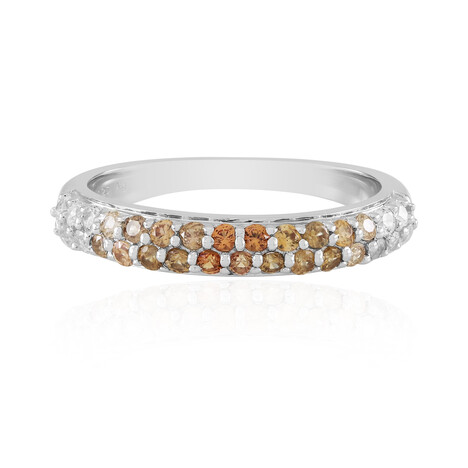 Anillo en plata con Zircón rosado