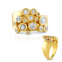 Zilveren ring met een zirkoon (de Melo Essence)