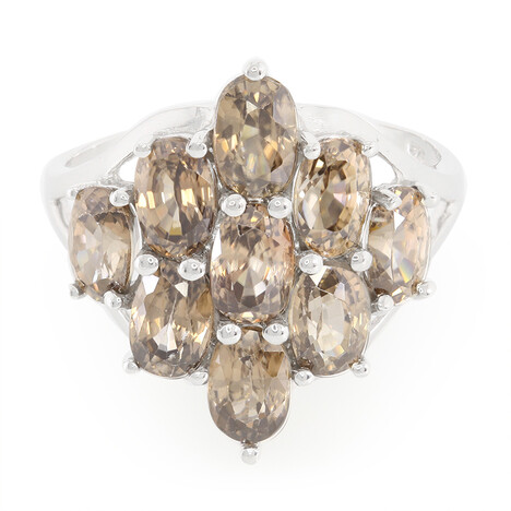 Anillo en plata con Zircón canela