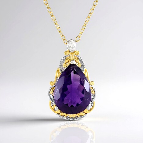 Collana in argento con Ametista (Gems en Vogue)