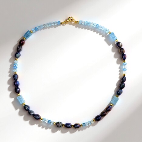 Collana in argento con Acquamarina Brasiliana