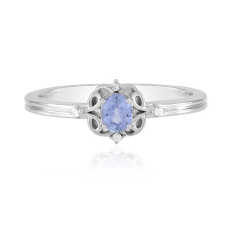 Zilveren ring met een Blauwe Ceylon saffier