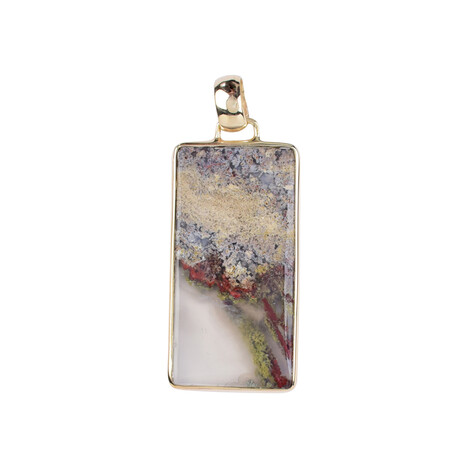 Java moss agate Silver Pendant