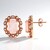 Boucles d'oreilles en argent et Quartz rose
