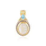 Ciondolo in argento con Pietra di Luna Arcobaleno