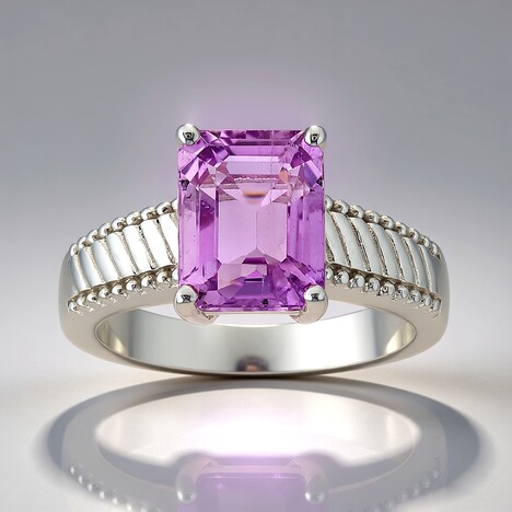 Anello in argento con Kunzite (Pallanova)