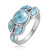 Anillo en plata con Larimar