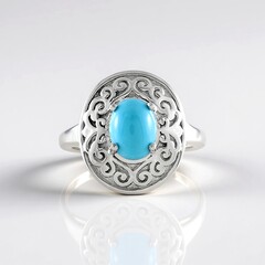 Anello in argento con Turchese Sleeping Beauty