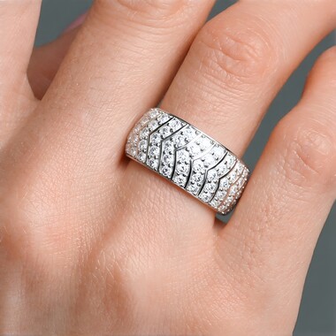 Bague en argent et Zircon (KM by Juwelo)