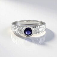 Iolite Silver Ring