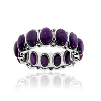 Zilveren ring met Paarse Kingman Mohave Turkooisen