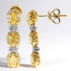 Orecchini in oro con Diamante Giallo SI2 (CIRARI)