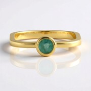 Anello in argento con Smeraldo Colombiano (de Melo Essence)